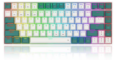 Zdjęcie produktu dla REDRAGON K678WG-RGB-PRO Singed, Bezprzewodowy, USB + RF Wireless + Bluetooth, Mechaniczna, Biały