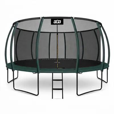 Immagine prodotto di Aga SPORT EXCLUSIVE Trampolino 500 cm Verde scuro + rete di protezione + scala