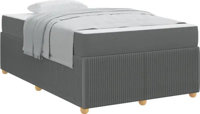 Obrázok produktu pre Rám postele s matracmi Tmavo šedá 120 x 190 cm látka