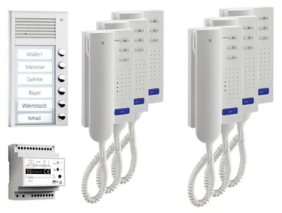 Produktbild von TCS Audio-Sprechanlagen-Set PPA06-EN/02 pre pack6 AP 6Teilnehmer