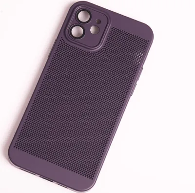 Produktbild von PC Atmungsaktive Hülle HandyHülle Für iPhone 12 Silikon Schutzhülle Signalviolett