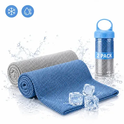 Produktbild von Kühlendes Handtuch Set, Kühltücher, Kühlhandtuch Sport Cooling Towel, Für Fitness Gym Golf Yoga Laufen Sports Übung Sommer Heißes Wetter Outdoor