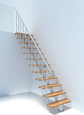 Produktbild von Minka Mittelholmtreppe Comfort Top 37 - 312cm Geschosshöhe Buche Weiß