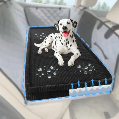 Produktbild von Hundekissen, orthopädisch, 127 x 62,5 cm - Rutschfest - Wasserdicht - Abnehmbar - Waschbar - Weiche Flanellqualität - Hundematte