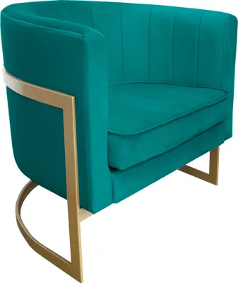 Produktbild von Sessel Glamour, goldfarbene Metallfüße, Modell MG20