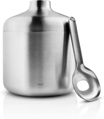 Produktbild von Isolierte Eiskübel - Kühler mit Schaufel - 14x17 cm - Gebürsteter Stahl
