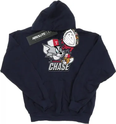 Produktbild von Tom And Jerry - "Cat & Mouse Chase" Kapuzenpullover für Herren BI19103 (3XL) (Marineblau)