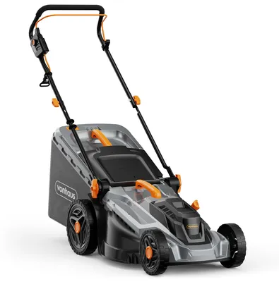 Imagen del producto de Cortacésped eléctrico de 1600 W, con un ancho de corte de 38 cm y un depósito de recogida de 42 litros