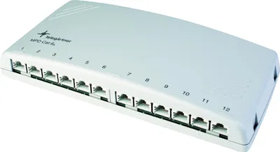 Obrázok produktu pre Telegärtner MPD12-HS CAT.6A, Cat6a, Biela, RoHS, 256 mm, 46 mm, 124 mm