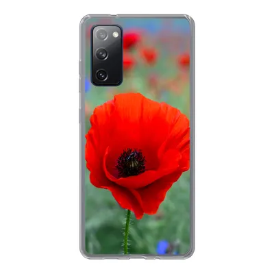 Produktbild von MuchoWow® Handyhülle Schutzhülle Hülle für Samsung Galaxy S20 FE Lila und rote Mohnblumen auf einer Wiese Silikon Softcase Handy Hülle - Abdeckung