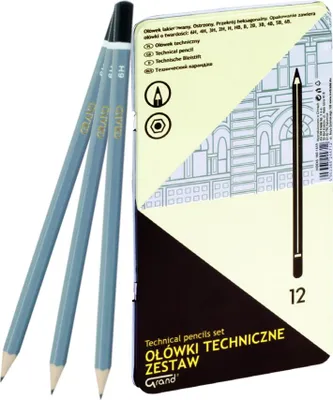 Image de Set de crayons techniques 6B-6H, 12 pièces