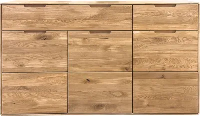 Produktbild von Sideboard >KM-0663< 3 Türen, 2 Schübe, Kernbuche massiv geölt - 149x91x40cm (BxHxT)