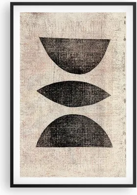 Produktbild von Gerahmtes Poster - Schwarzer Rahmen - Form Figuren Geometrisch - 61x91,5 cm - Wand Bild - Wanddeko - Wandbilder - Kunstposter - Wandposter - Bilderrahmen - Bilder - Kunstdruck - P2BPA61x91-5099