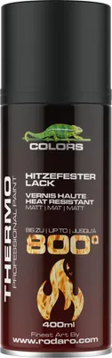 Produktbild von COLORS Hitzefest Sprühlack - bis 650°C - Schwarz matt