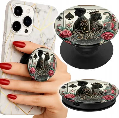 Zdjęcie produktu dla Uchwyt Do Telefonu Popsocket Na Palce/Stojak Karta Król Królowa Poker Karty