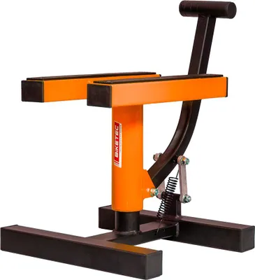 Imagen del producto de Soporte para motocicleta BIKETEC PRO, color naranja, para motocross, estable y resistente
