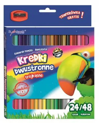 Produktbild von Bambino 24 Buntstifte (48 Farben) mit Spitzer & Etui