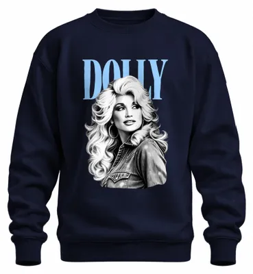 Produktbild von Dolly Parton Country Musik Legende Vintage Retro Sängerin Sweatshirt Pullover, Navy, L