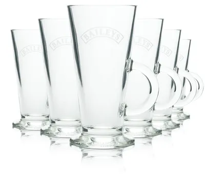 Produktbild von 6x Baileys Glas 0,2l Henkel Gläser Longdrink Cocktail Kaffee Latte Macchiato
