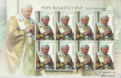 Produktbild von Briefmarken Nevis 2007 Mi 2231 Kleinbogen (kompl.Ausg.) postfrisch Papst Benedikt XVI.