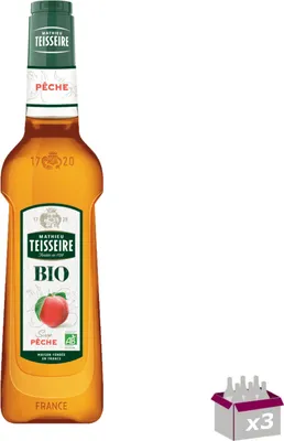 Image de Lot 3 - Teisseire - B.I.O. - Sirop de pêche - 50cl