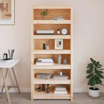 Obrázek produktu pro Knihovna The Living Store 80x35x183 cm z masivního borovicového dřeva