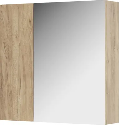 Obrázek produktu pro Koupelnová zrcadlová skříňka Vicco Leopold Zlatý mocný dub 60 x 59.2 cm S policemi a 1 zrcadlovými dvířky, Model 56215