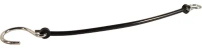 Sicherungsschnur 260mm Gummi, schwarz mit S-Haken und 8-Haken