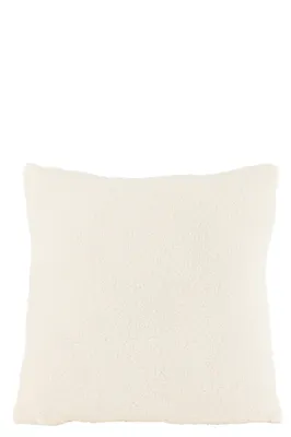 Produktbild von J-Line Kissen Teddy Bouclé Weiß