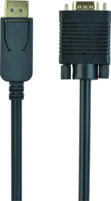 Produktbild von gembird Display Port zu VGA adapter Kabel, 1,8m, schw.