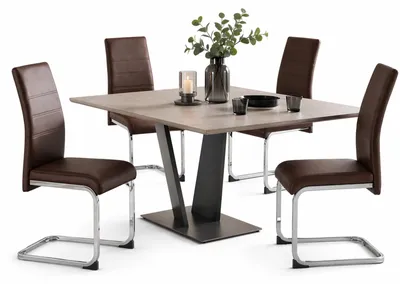 Produktbild von Esszimmerstuhl SallyC Kunstleder 4er-Set Braun