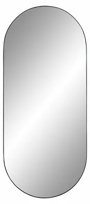 Zdjęcie produktu dla LUSTRO OWALNE Jersey CZARNA METALOWA RAMA 35x80 cm