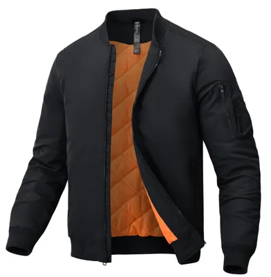 Image de Veste bomber matelassée pour hommes, avec plusieurs poches zippées