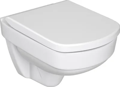 Produktbild von Wand Hänge Wc ECKIG SPÜLRANDLOS!! Toilette Tiefspüler mit Deckel und Nano