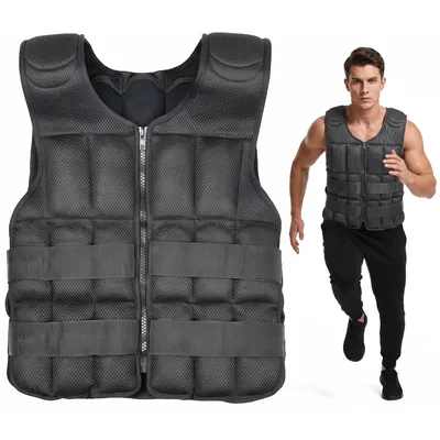 Produktbild von Caliyo Gewichtsweste verstellbar 20KG, Weighted Vest, Laufweste für Damen Herren, Fitness Trainingsweste, Krafttraining, Calisthenics, Jogging und Gym