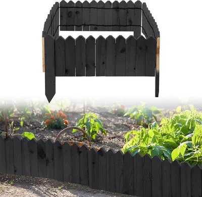Obrázek produktu pro 200 x 10 cm, dřevěný plot – flexibilní plot pro zahradu – díl dřevěného plotu – plot pro zahradu – barva antracit