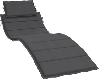 Image de Coussin pour bain de soleil Melange Anthracite 186x58x4 cm Tissu