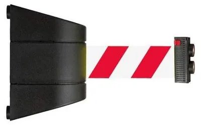 Magnetische Absperrband-Halterung 4,5 m Rot/Weiß