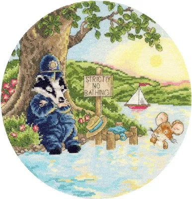 Immagine prodotto di Bothy Threads kit punto croce "Strictly No Bathing", XBR6, 29x30cm, fai da te