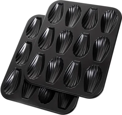Produktbild von SIDCO Madeleine Backform 12er Bärentatzen 2 x Ofenblech Backblech Madeleineform