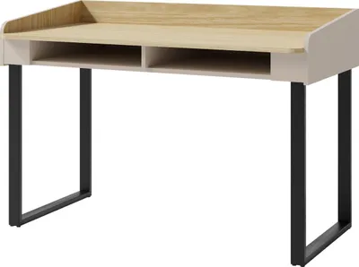 Produktbild von Furniture24 Schreibtisch Alessio Ae10 Arbeitstisch 125 X 83 X 64,5 Cm Sandbeige/Eiche Geölt