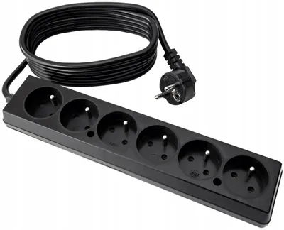 Produktbild von Jonex PS-670 6-fach Steckdosenleiste mit Schutzkontakt 1,5m schwarz
