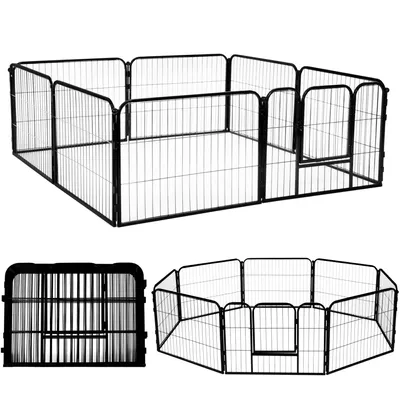 Image de Springos® Enclos pour petits animaux Pliable 8 pièces hauteur 60 cm