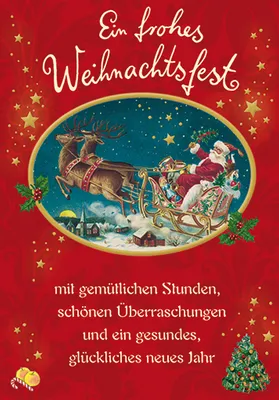 Produktbild von Weihnachten Glückwunschkarte im Format 115 x 17cm mit Umschlag