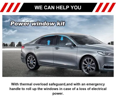 Immagine prodotto di Kit di conversione per alzacristalli elettrici universali a 12 V per auto, SUV, pick-up, furgoni e autocarri a 2 porte