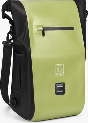 Produktbild von Brisby 20–26 Liter 3-in-1 wasserdichte Rolltop-Fahrradtasche – Rucksack – Umhängetasche – Auch für E-Bikes – Grün