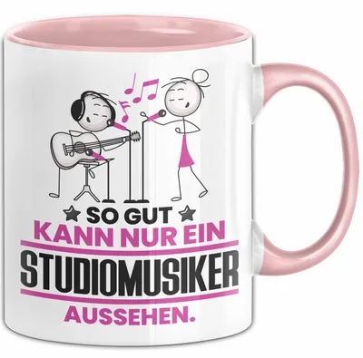 Produktbild von Studiomusiker Geschenk Tasse So Gut Kann Nur Ein Studiomusiker Aussehen Geschenkidee Kaffee-Becher (Rosa)
