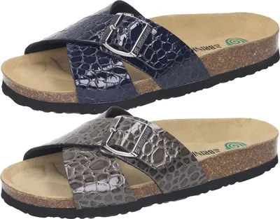 Produktbild von Dr. Brinkmann Damen Pantoletten Clogs Schnalle 700162, Größe:41 EU, Farbe:Grau