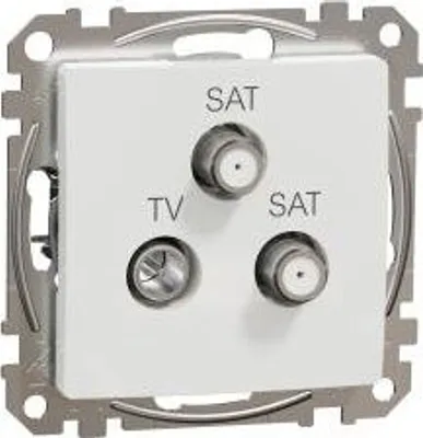 Obrázek produktu pro Zásuvka TV/SAT/SAT antény ( 4dB) Sedna Design lesklá bílá SDD111481S Schneider Electric
