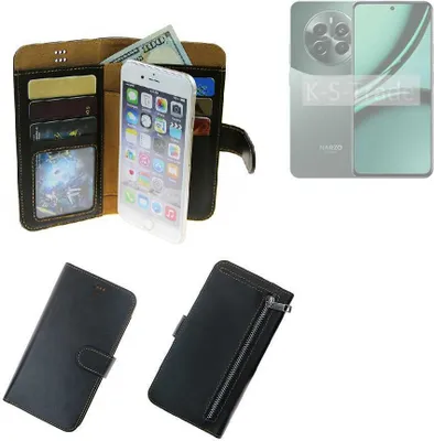 Produktbild von K-S-Trade Schutz Hülle kompatibel mit Realme Narzo 70 Pro 5G Klapphülle Case Phone cover Slim Handytasche Handy Hülle schwarz aus Kunstleder (1